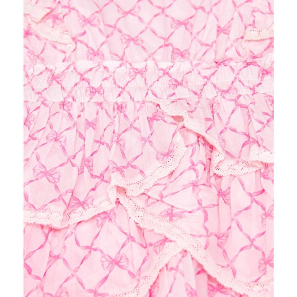 NEW LOVESHACKFANCY decker mini dress in pink peppermint - Picture 6 of 6